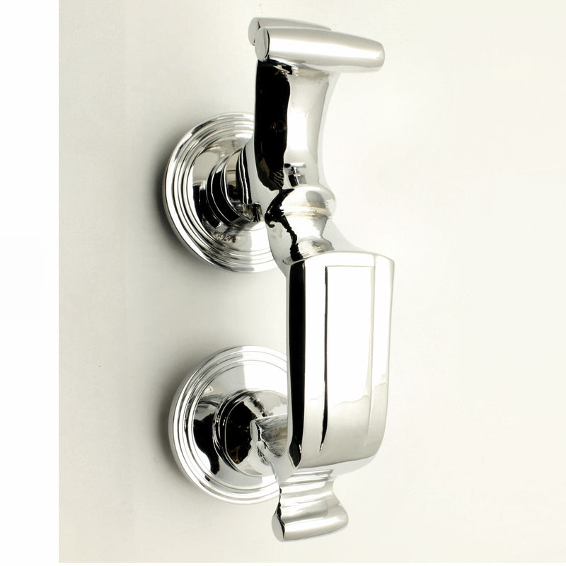 Doctors Style Front Door Knocker - Polished Chrome