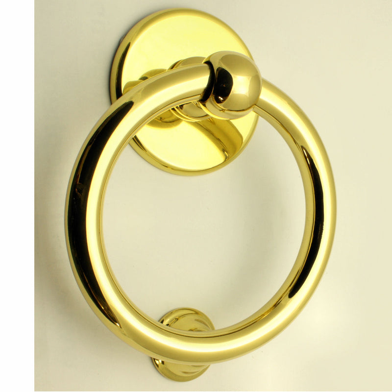 Large Style Ring Door Knocker - Polished Brass