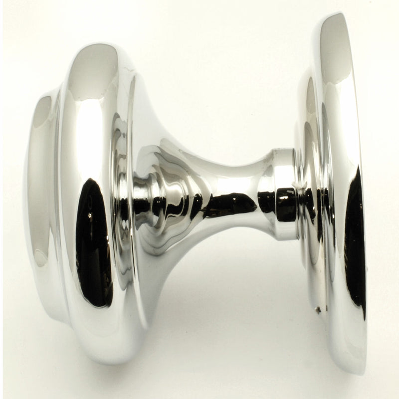 Extra Large Centre Door Knob - Polished Chrome - G Johns & Sons Ltd - Architectural Ironmongery