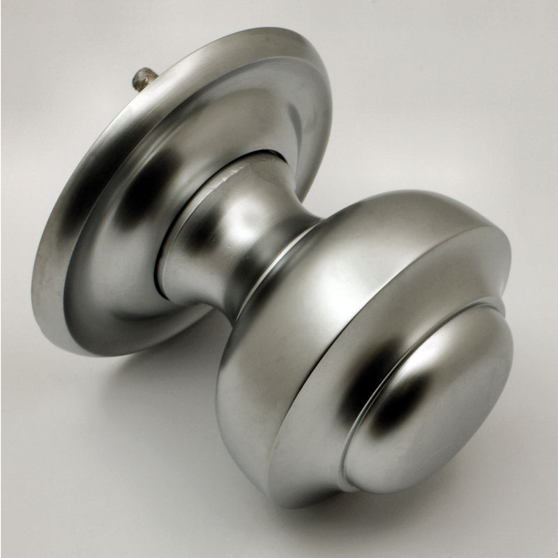 Traditional Victorian Style Centre Door Knob - Matt Chrome - G Johns & Sons Ltd - Architectural Ironmongery