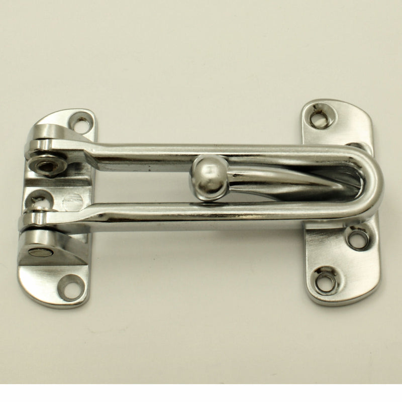 Front Door Guard (Hotel Room Guard) - Satin Chrome - G Johns & Sons Ltd - Architectural Ironmongery