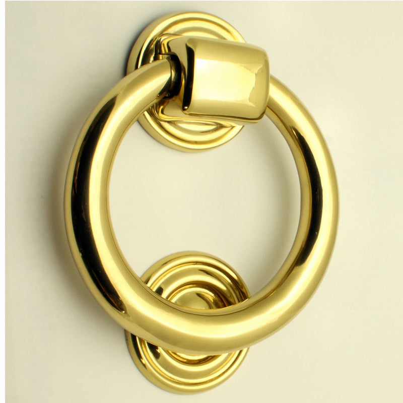 Ring Door Knocker - Polished Brass