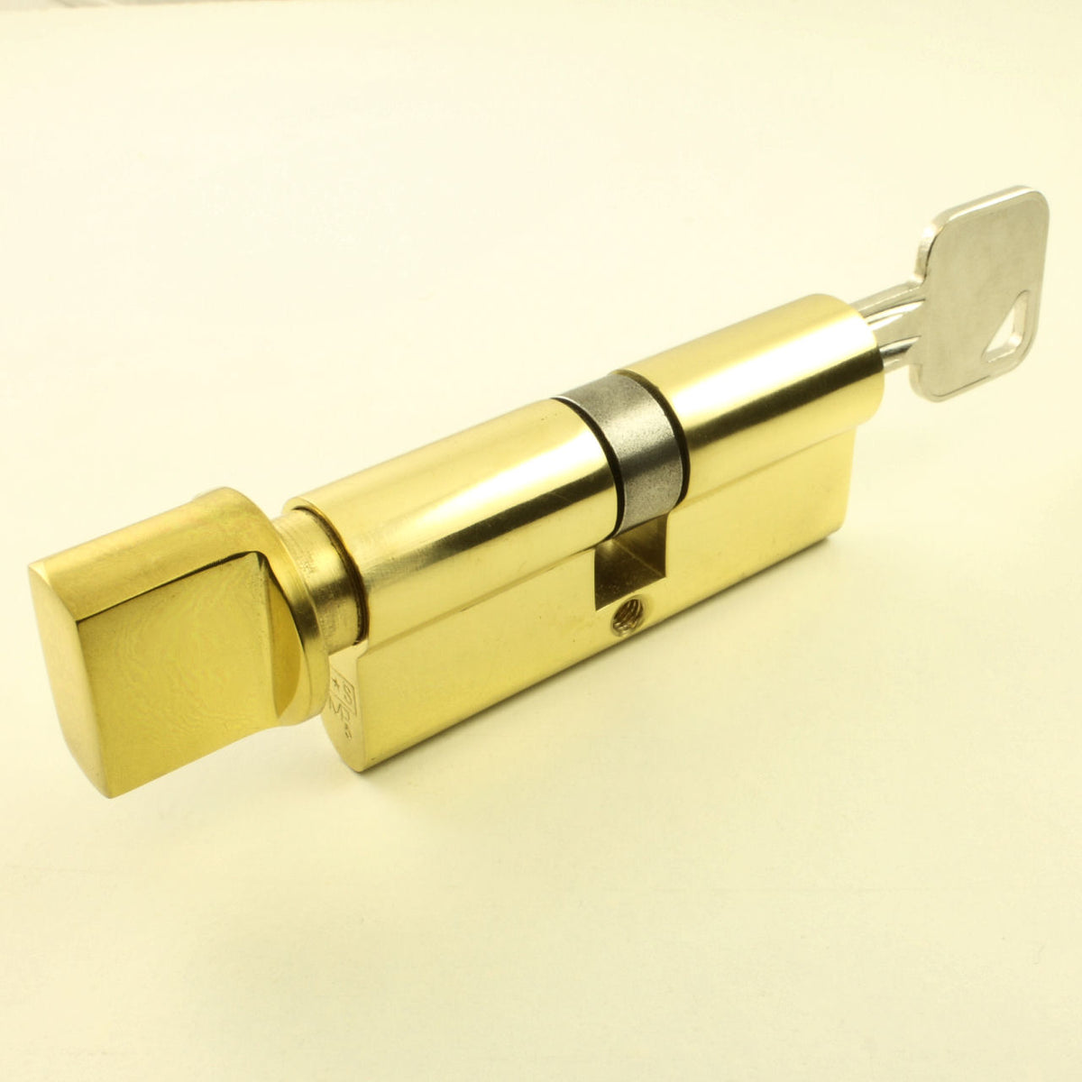 5 Pin - Euro Profile Cylinders - Key / Turn - Polished Brass