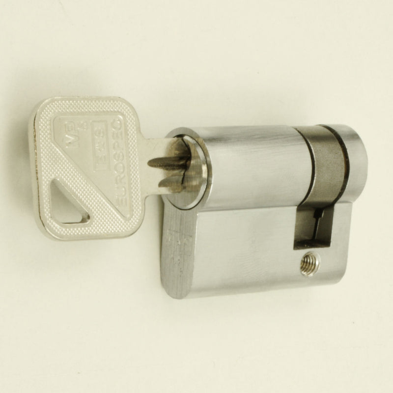Eurospec 5 Pin - Euro Profile Single Cylinders - Satin Chrome - G Johns & Sons Ltd - Architectural Ironmongery