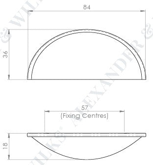 Quieslade Cup Handle - Rear Fix - Satin Chrome