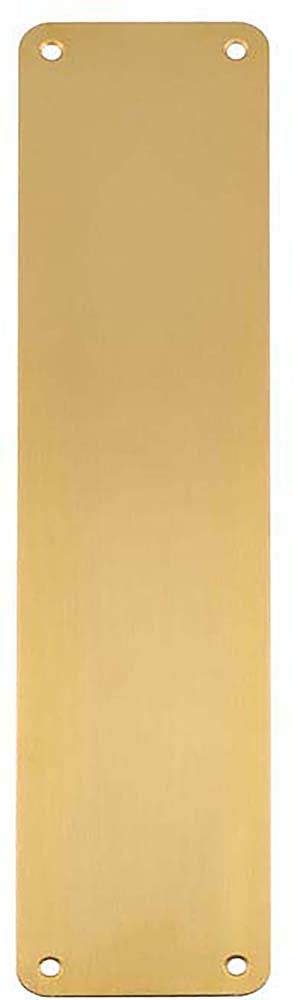 Radius Corner Finger Plate - Two Sizes Available - Bolt Through Fixing - PVD Satin Brass