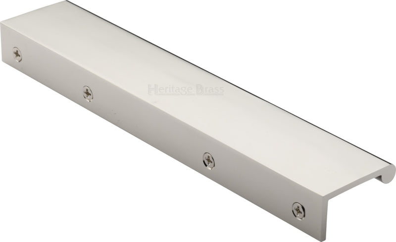 Rear Fixing Finger Edge Pull - With Rounded Edge Design - Available In 3 Sizes - Polished Nickel