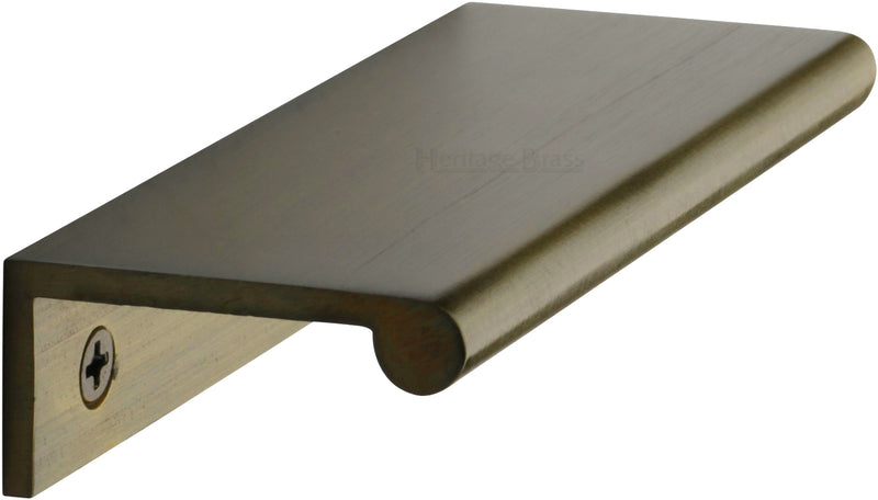 Rear Fixing Finger Edge Pull - With Rounded Edge Design - Available In 3 Sizes - Antique Brass