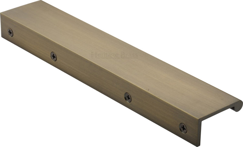 Rear Fixing Finger Edge Pull - With Rounded Edge Design - Available In 3 Sizes - Antique Brass