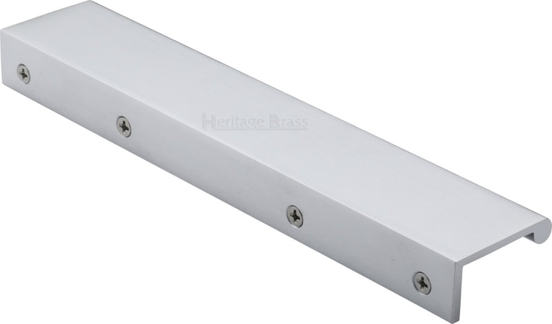 Rear Fixing Finger Edge Pull - With Rounded Edge Design - Available In 3 Sizes - Satin Chrome