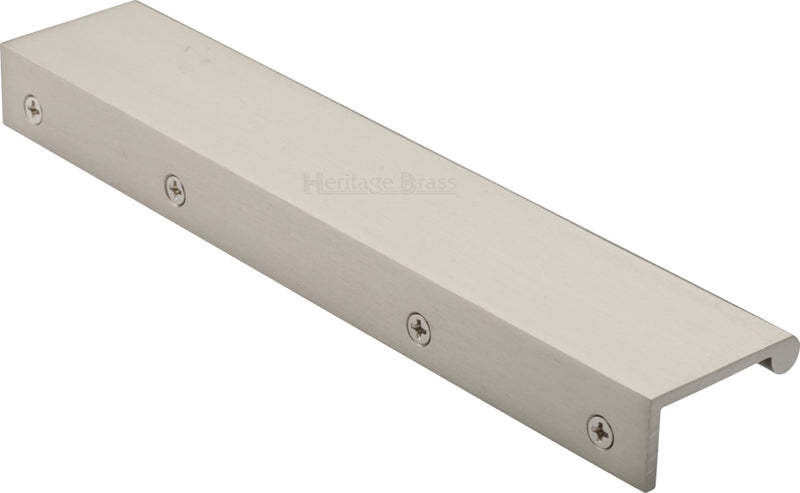 Rear Fixing Finger Edge Pull - With Rounded Edge Design - Available In 3 Sizes - Satin Nickel