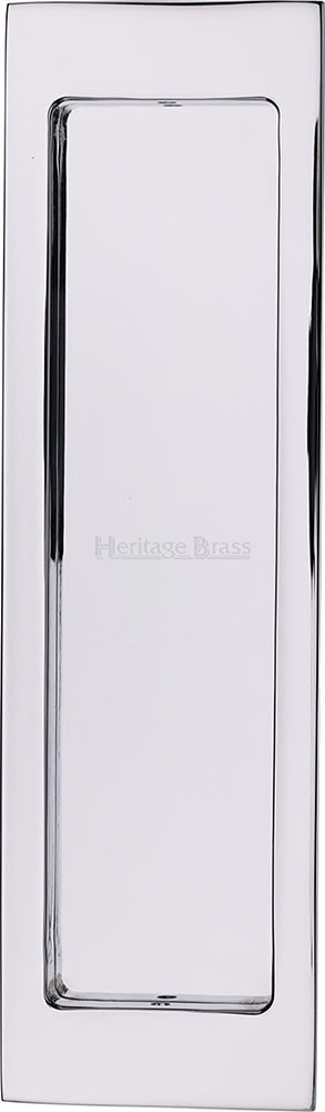 Rectangular Flush Pull Handle For Sliding Pocket Doors - 197mm x 57mm - Polished Chrome