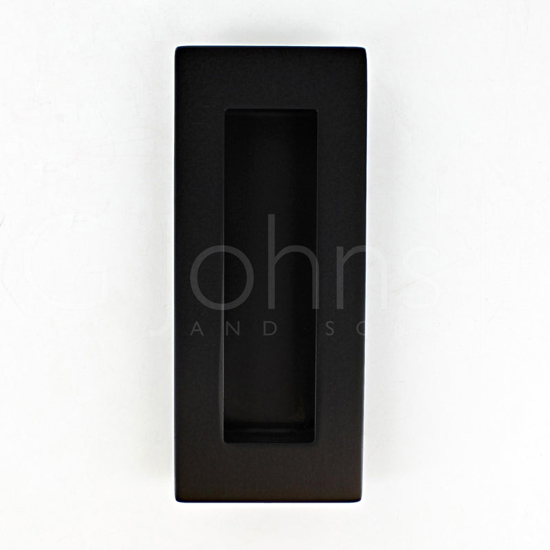 Rectangular Shape Flush Pull Handle - Concealed Fixing - 150mm x 50mm - Matt Black