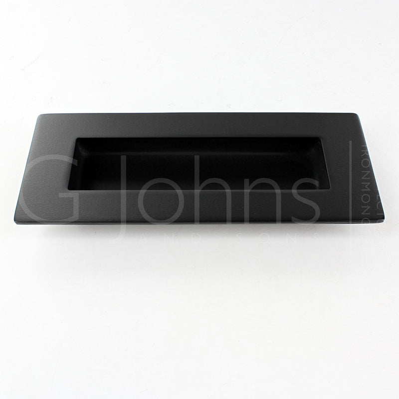 Rectangular Shape Flush Pull Handle - Concealed Fixing - 150mm x 50mm - Matt Black
