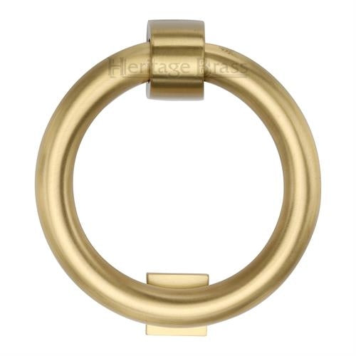 Traditional Ring Door Knocker - Satin Brass