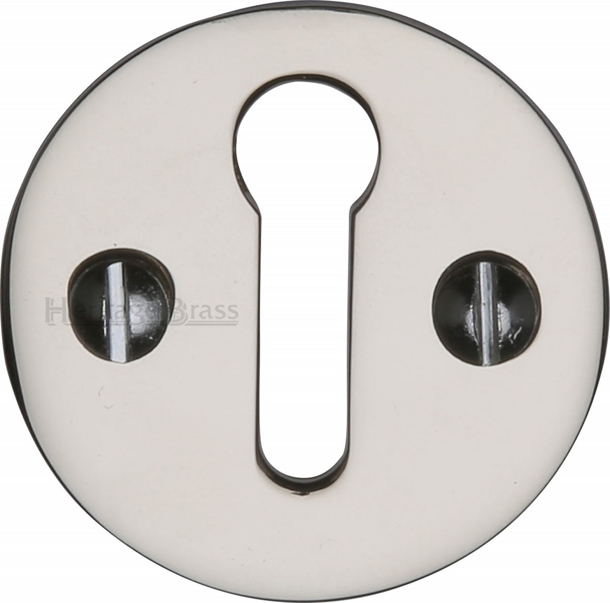 Round Open Escutcheon Key Hole Cover - Polished Nickel - Each