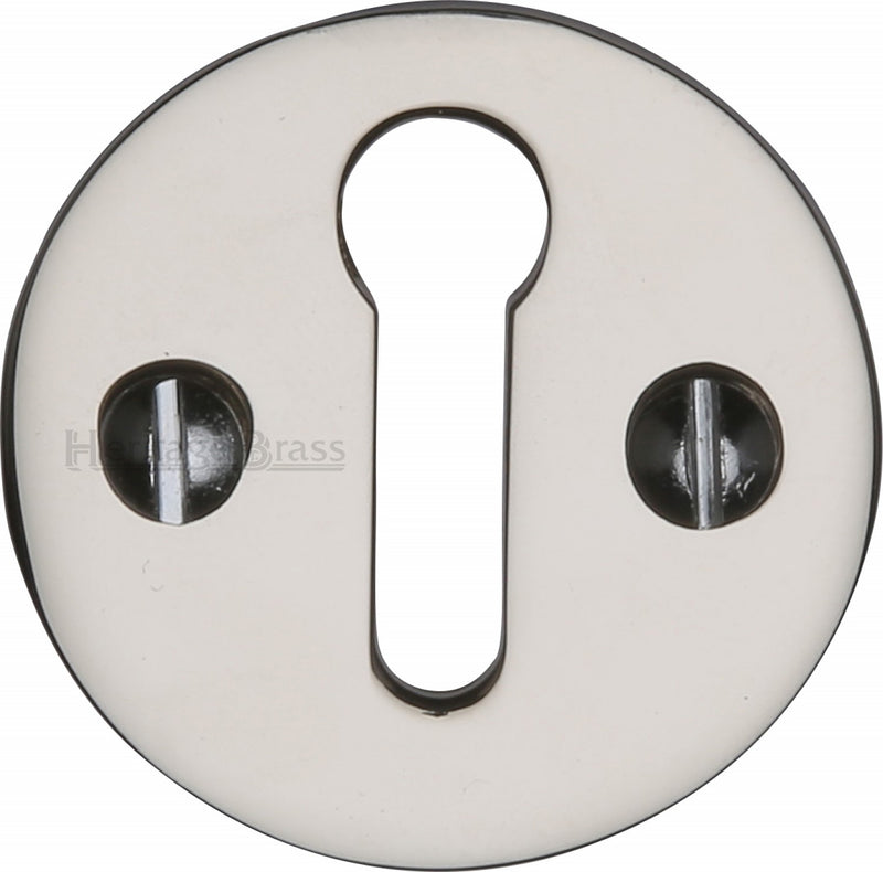 Round Open Escutcheon Key Hole Cover - Polished Nickel - Each