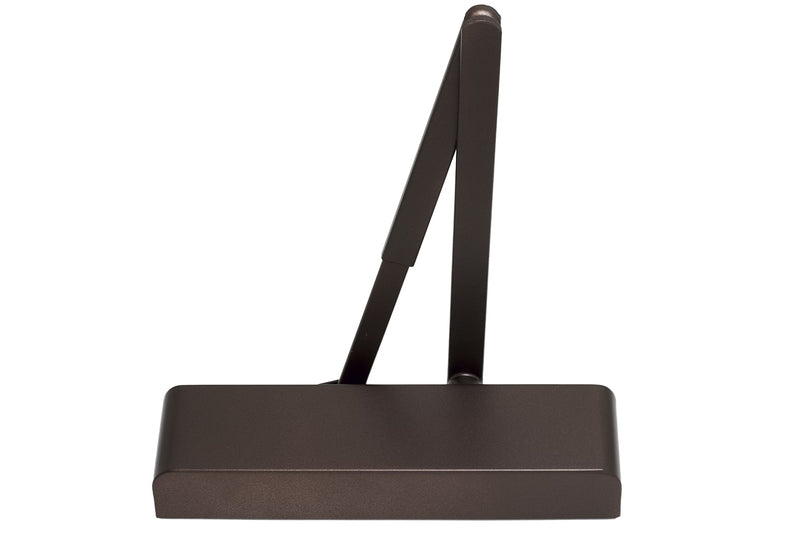 Slimline Overhead Door Closer With Backcheck - CE / UKCA Marked - Fire Rated - Certifire Approved - EN1154 Power Size 2-5 - Adjustable Via Spring - 240mm x 69mm x 49mm - Dark Bronze (Powder Coated)