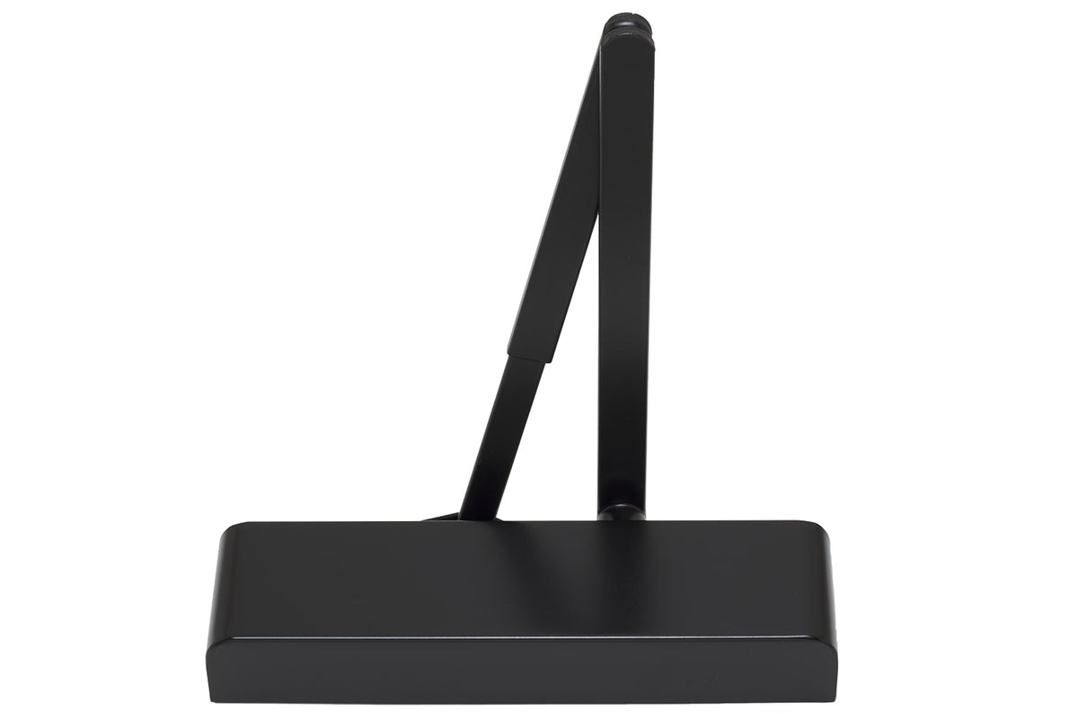 Slimline Overhead Door Closer With Backcheck - CE / UKCA Marked - Fire Rated - Certifire Approved - EN1154 Power Size 2-5 - Adjustable Via Spring - 240mm x 69mm x 49mm - Matt Black