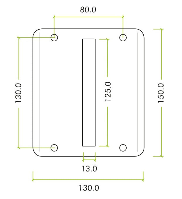 Spare Double Strike To Suit Roller Dins - 130mm x 150mm - Diagram