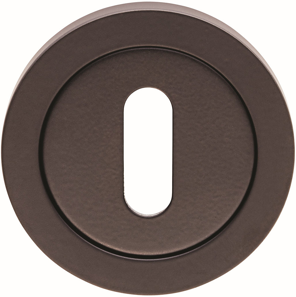 Standard Profile Escutcheon On Concealed Fix Round Rose - 52mm x 7mm - Matt Black