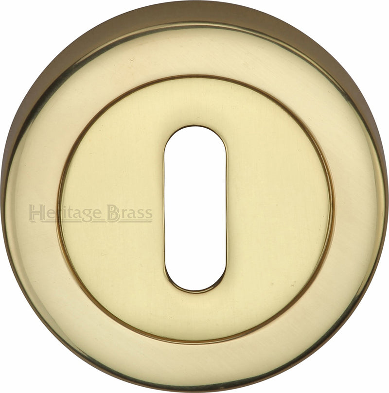 Standard Profile Round Rose Escutcheons - Polished Brass