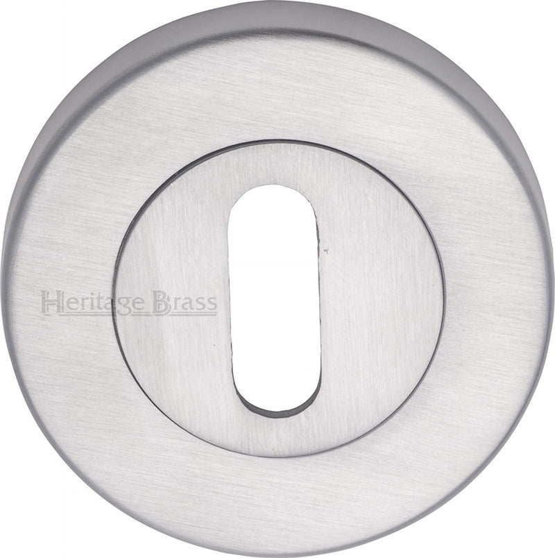 Standard Profile Round Rose Escutcheons - Satin Chrome