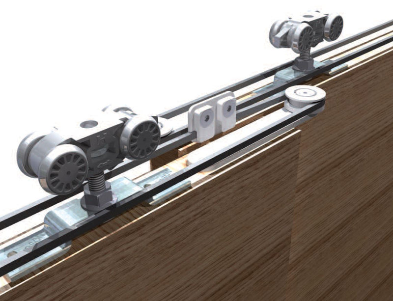 Telescopic Sliding Door Kit Hangers And Cables