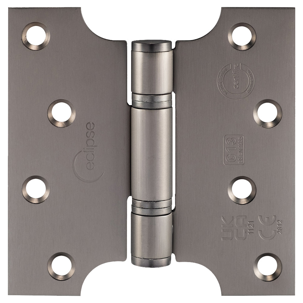 Thrust Bearing Parliament Hinges - Grade 13 - Fire Rated - CE / UKCA Marked - Certifire Approved - 120kg Weight Limit - 102mm x 50mm x 102mm - Dark Bronze (Lacquered)