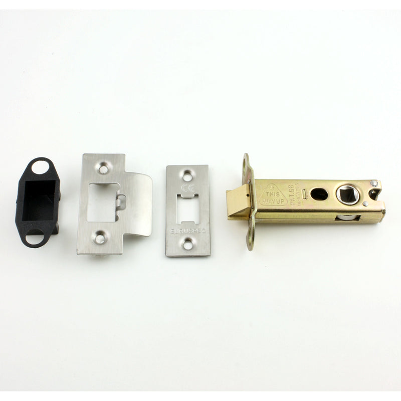 Heavy Duty Double Sprung Tubular Mortice Latch CE Marked - Suitable For Use On Fire Doors - Satin Stainless Steel - G Johns & Sons Ltd - Architectural Ironmongery
