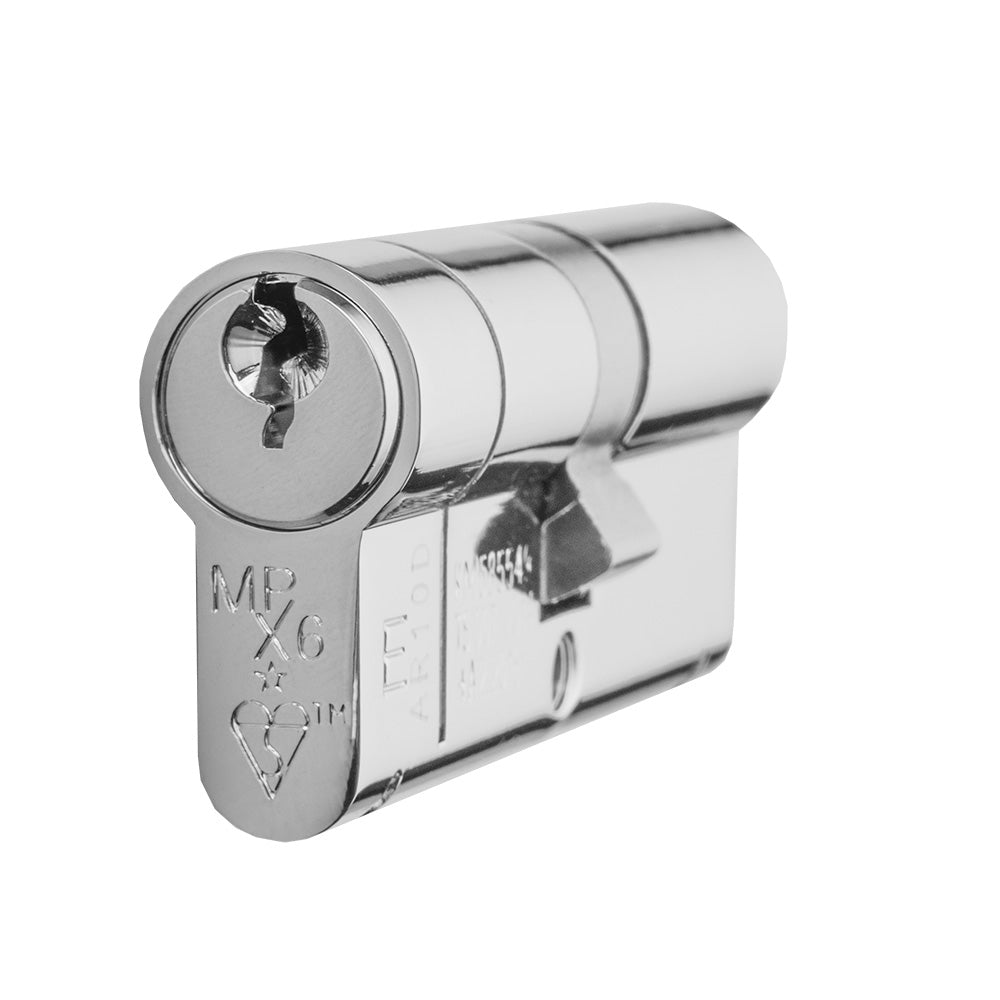 TS007 1 Star Rated - BS Kitemarked - 6 Pin Anti Snap Euro Profile Double Cylinders High Security Range - Polished Chrome