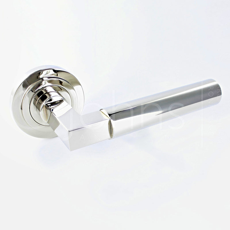 tubular-pattern-lever-handles-with-stepped-round-rose-polished-nickel