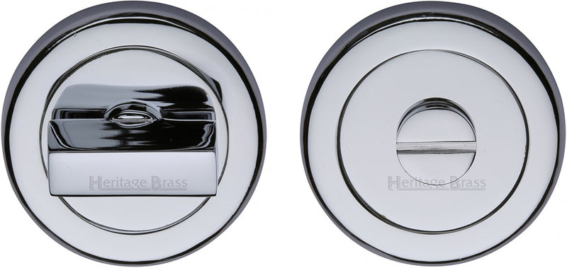 Turn & Release On Round Rose - Polished Chrome