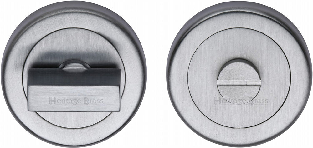 Turn & Release On Round Rose - Satin Chrome
