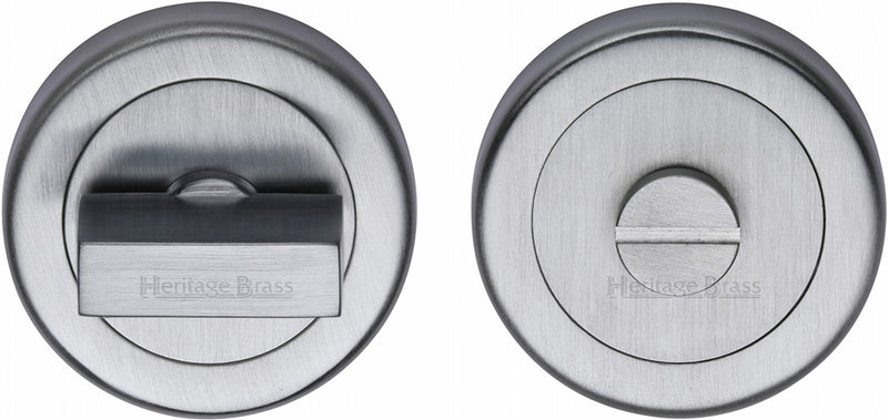 Turn & Release On Round Rose - Satin Chrome