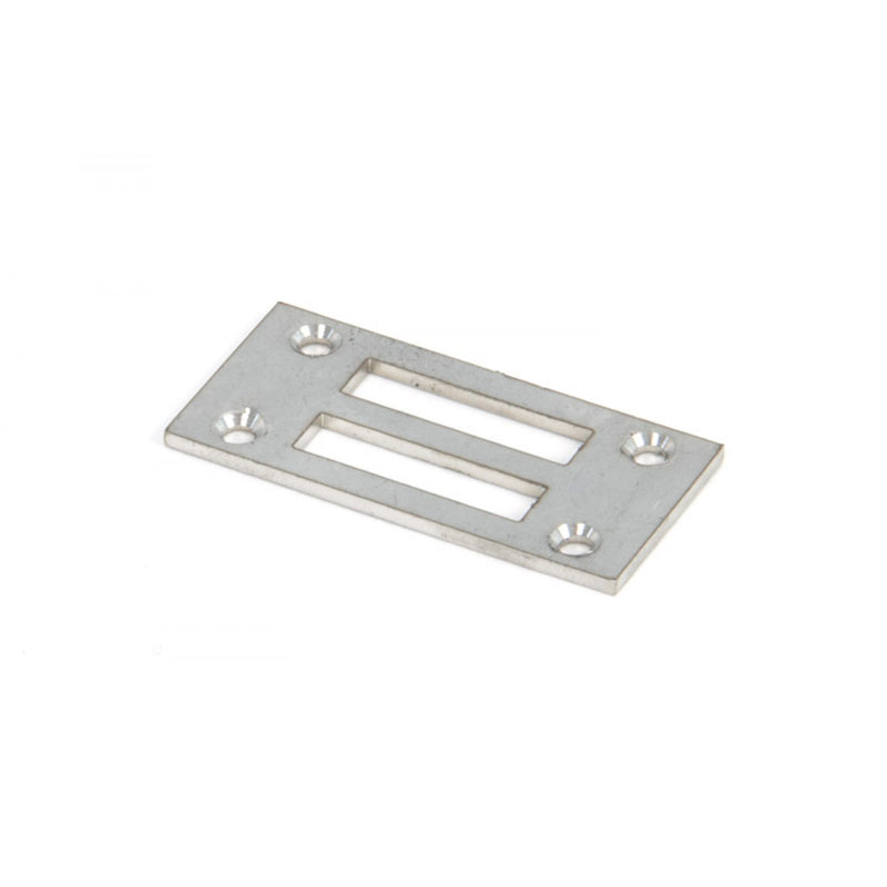 Twin Slot Night Vent Keep Plate For Use With Window Dead Lock - Satin Stainless Steel
