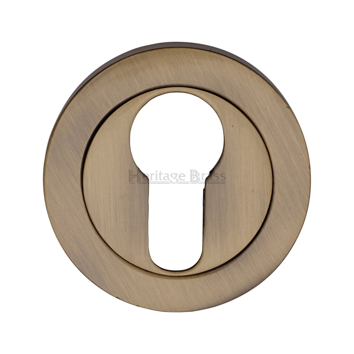 Euro Profile Escutcheon - Light Antique Brass