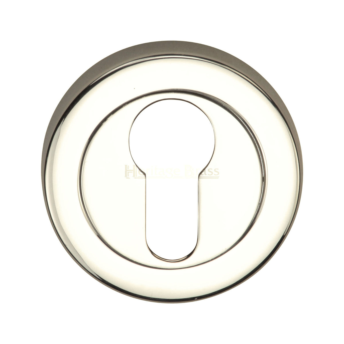Euro Round Profile Escutcheon - Polished Nickel