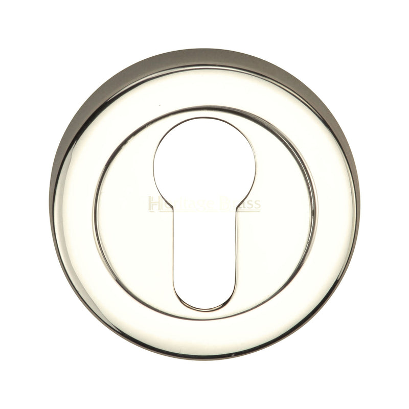 Euro Round Profile Escutcheon - Polished Nickel