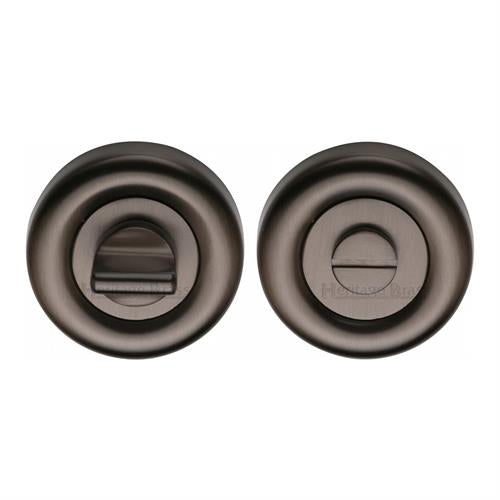 Colonial Bathroom Turn & Release Set - 53mm x 10mm - Matt Bronze