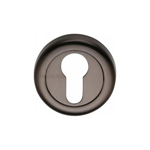 Colonial Euro Profile Round Escutcheon 53mm x 10mm - Matt Bronze