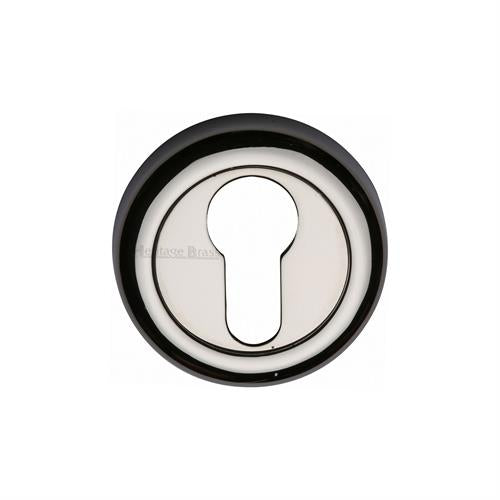 Colonial Euro Profile Round Escutcheon 53mm x 10mm - Polished Nickel