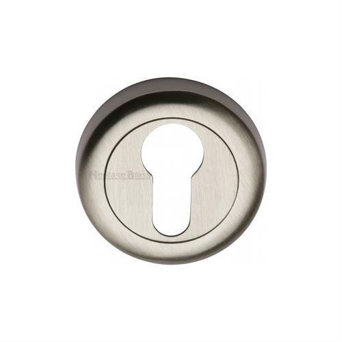 Colonial Euro Profile Round Escutcheon 53mm x 10mm - Satin Nickel