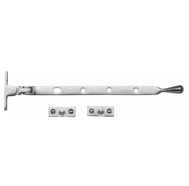 Bulb End Design Casement Window Stay - Satin Chrome