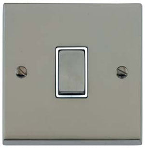 Victorian Elite Light Switch & Socket Range - Raised Plate R05 Design - Square Edges - Satin Nickel