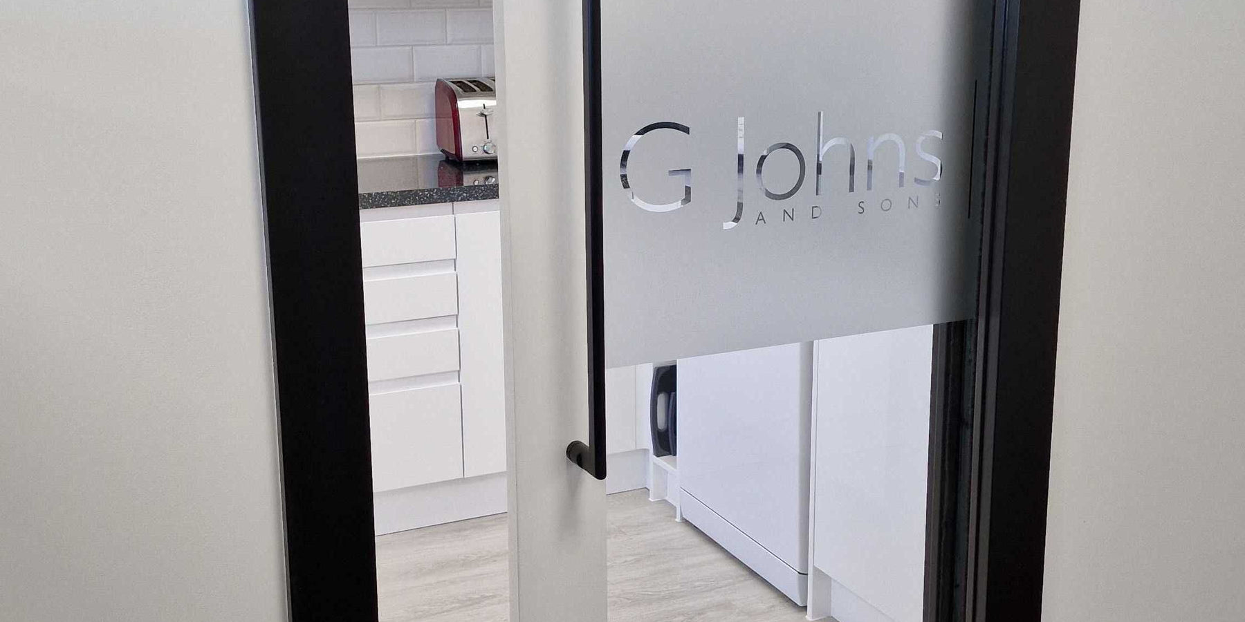 Eclisse Sliding Pocket Door Kit Fitted With Black Architrave