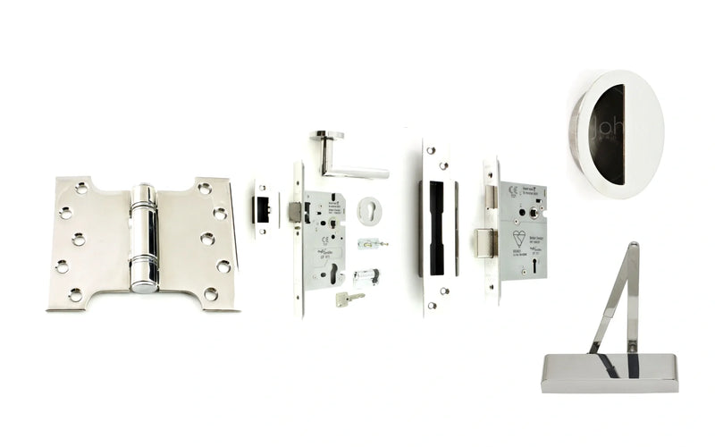 Polished Stainless Steel ironmongery collection