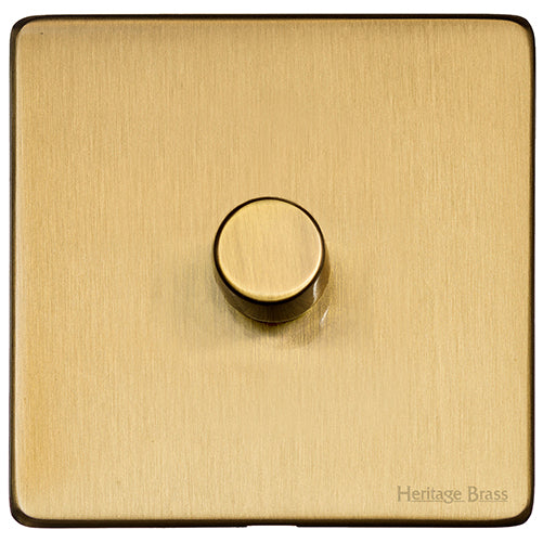 Studio Concealed Fix Plate Light Switch & Socket Range - Flat Screwless Plate With Rounded Edges - Satin Brass
