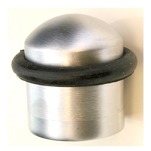 Floor Mounted Door Stop - 32mm Diameter - Satin Chrome