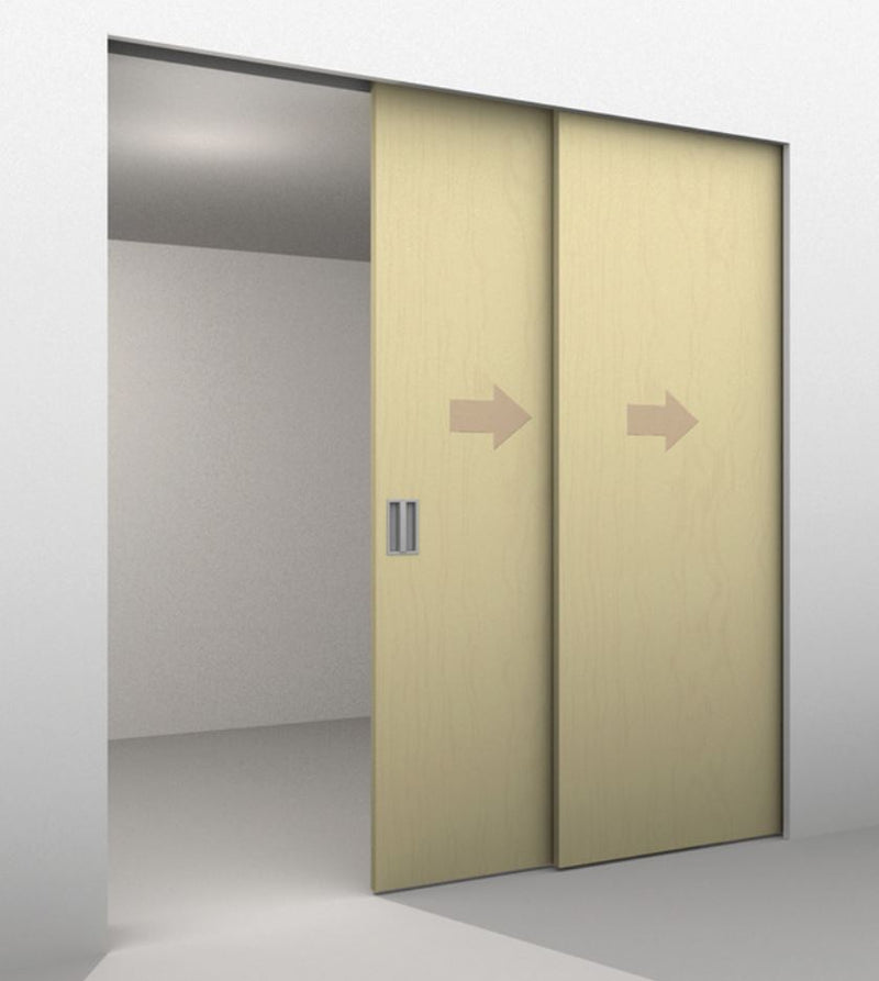 2 Door Telescopic Sliding Door Track Kit - Max Door Width Per Panel 1200mm - To Cover A Maximum Opening Of 2330mm - Max Panel Weight 80kg
